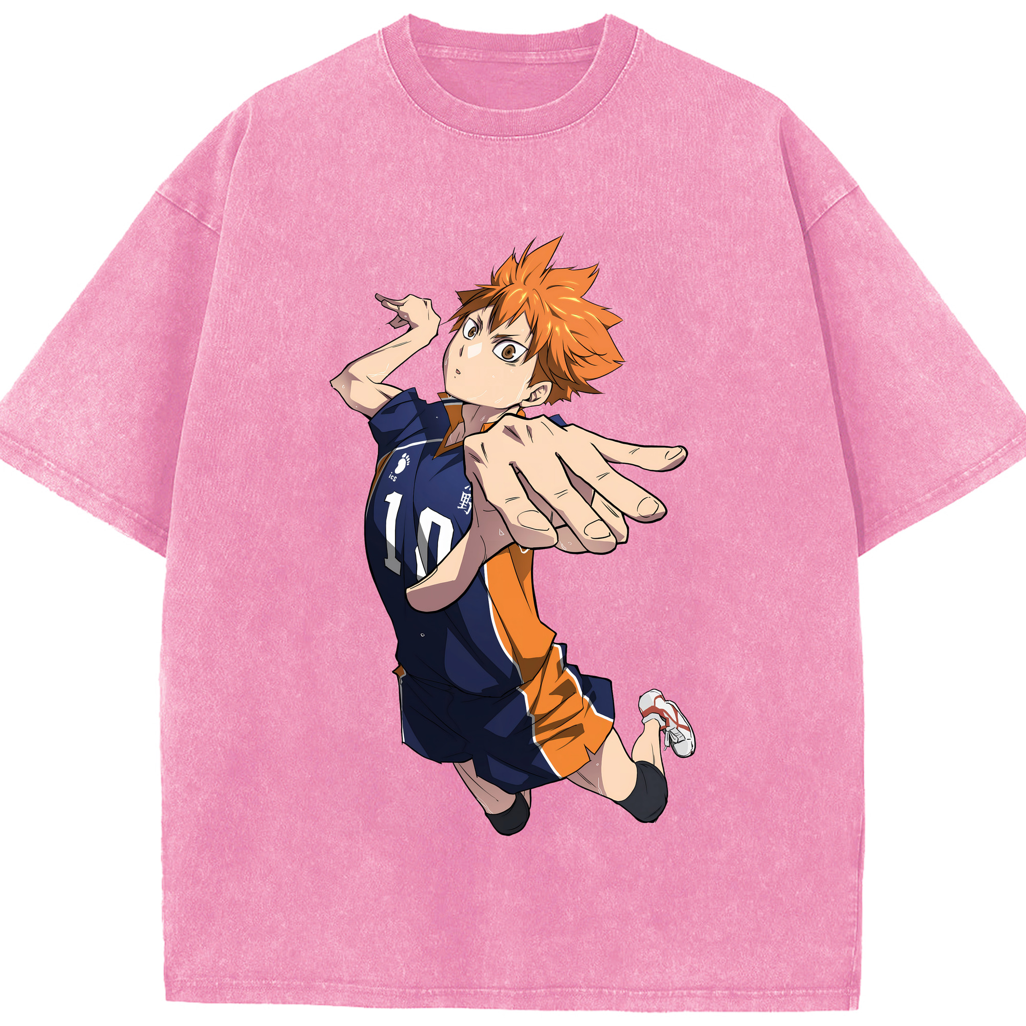 （画像用） ハイキュー!! Haikyu!! 綿100% ヴィンテージ風 半袖Tシャツ（フロントプリント）